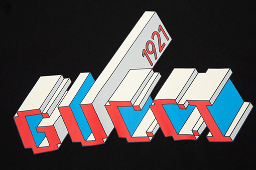 グッチ  1921アルファベットロゴプリント半袖Tシャツ