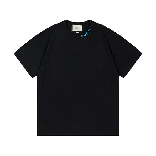 グッチ  立体凸ゴムアルファベットロゴ男女同款半袖tシャツ