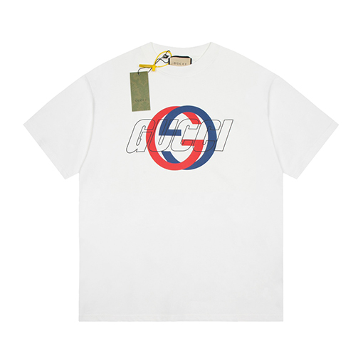 グッチ  ダブルGレタープリント半袖Tシャツ