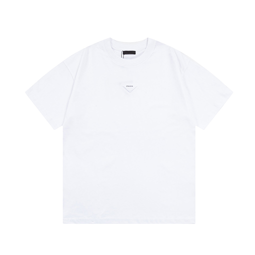 プラダ プリント文字ロゴ男女同款半袖tシャツ