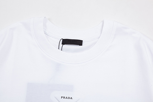 プラダ プリント文字ロゴ男女同款半袖tシャツ