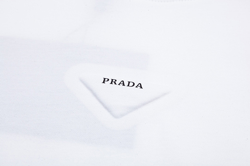 プラダ プリント文字ロゴ男女同款半袖tシャツ
