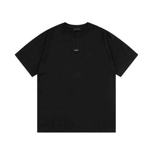 プラダ プリント文字ロゴ男女同款半袖tシャツ