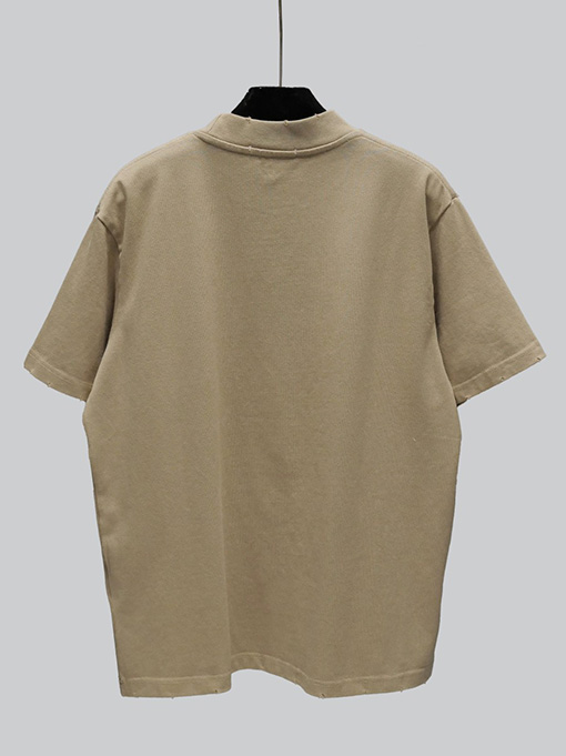 プラダ  コットンルーズ リブニットクルーネック半袖Tシャツ