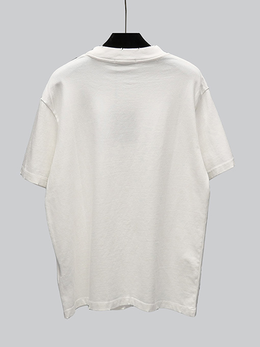プラダ  コットンルーズ リブニットクルーネック半袖Tシャツ