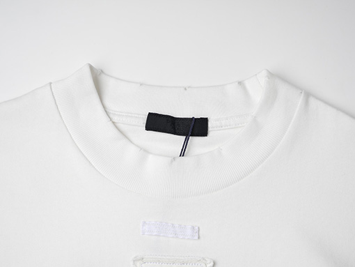 プラダ  コットンルーズ リブニットクルーネック半袖Tシャツ