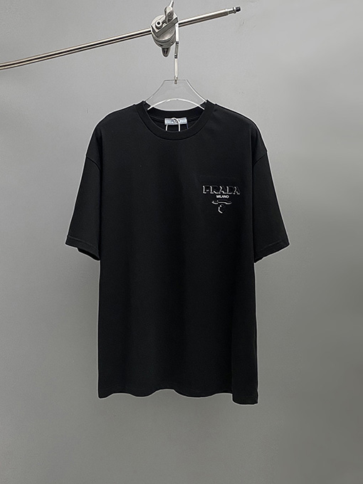 プラダ  春の新しいフィルム綿半袖Tシャツ