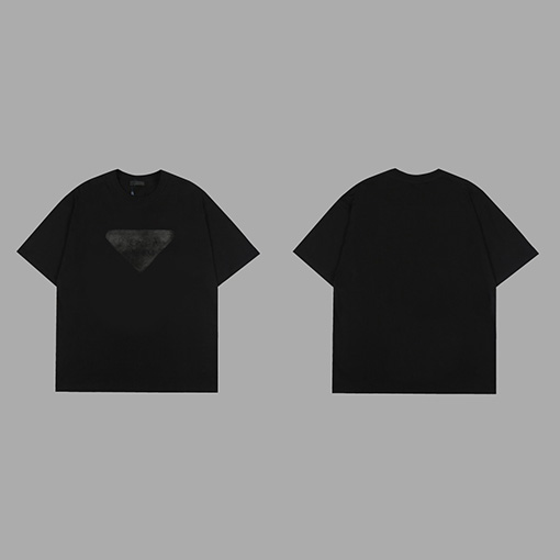 プラダコピー エンボス炒め塩馬溜半袖Tシャツ