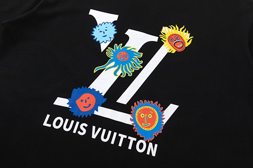 ルイヴィトン 新しいプリントラウンドネック半袖Tシャツ