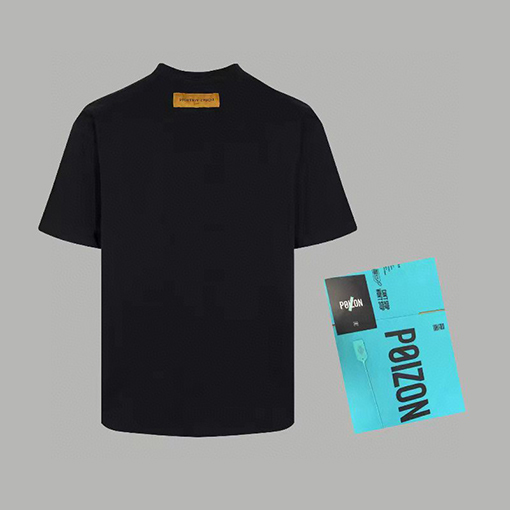 ルイヴィトン 新しいトレンドプリントファッションクルーネック半袖Tシャツ