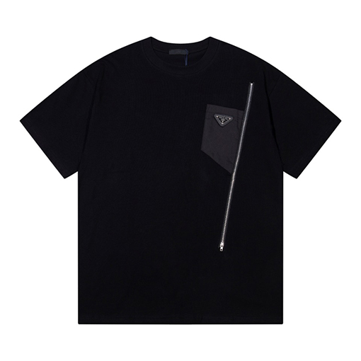 プラダ コピー ポケット ジッパー 半袖 Tシャツ
