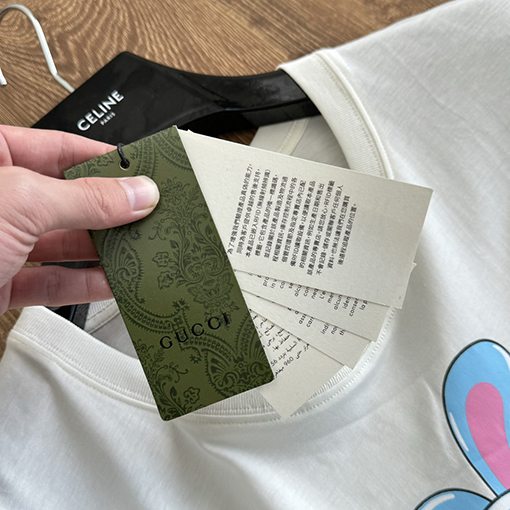 グッチ 新作イラストレーターニットコットンラウンドネックTシャツ