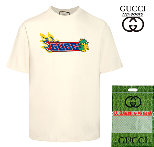 グッチ 新しいラウンドネック半袖Tシャツ