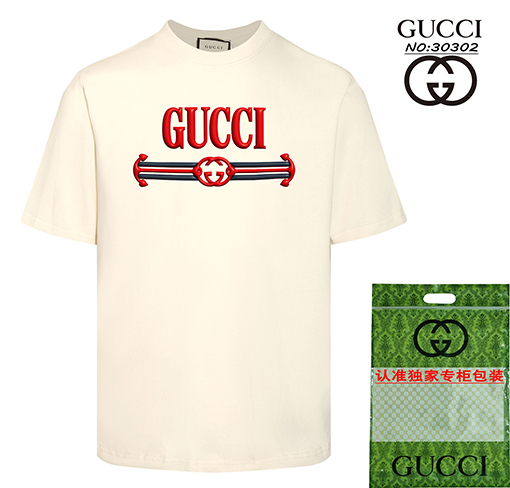 グッチ カスタム染めラウンドネック半袖Tシャツ