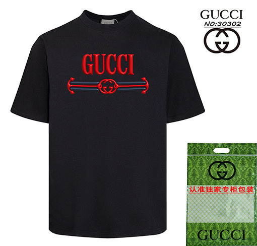 グッチ カスタム染めラウンドネック半袖Tシャツ