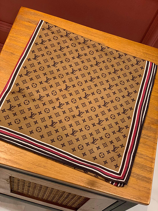 ルイヴィトン  トップヘリンボーンシルクカシミアスカーフ
