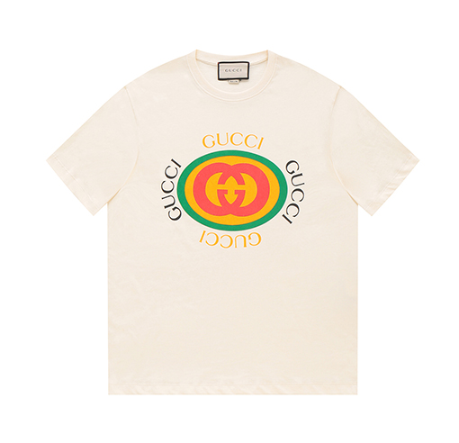 グッチ  プリントラウンドネック半袖Tシャツ