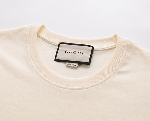 グッチ  プリントラウンドネック半袖Tシャツ