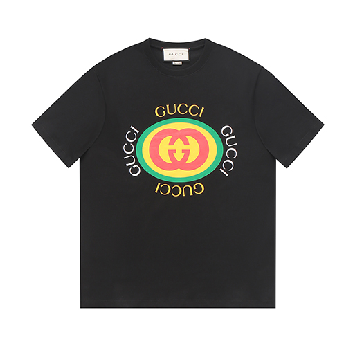 グッチ  プリントラウンドネック半袖Tシャツ