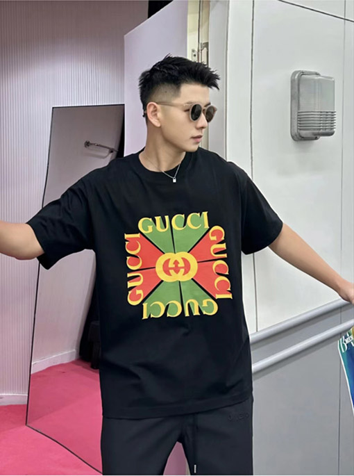グッチ  アルファベット半袖Tシャツ