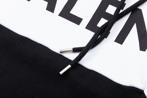 バレンシアガ 白黒ステッチ文字ロゴ刺繍ショーツ