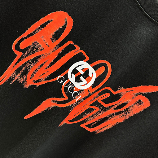 グッチ  早春の新しい個性的なプリント半袖Tシャツ