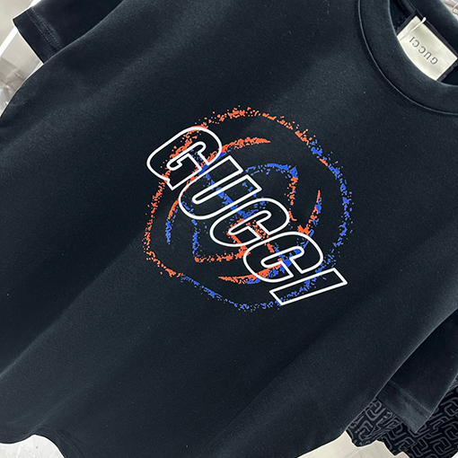 グッチ  新しい個性的なプリント半袖Tシャツ