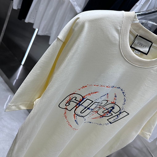 グッチ  新しい個性的なプリント半袖Tシャツ