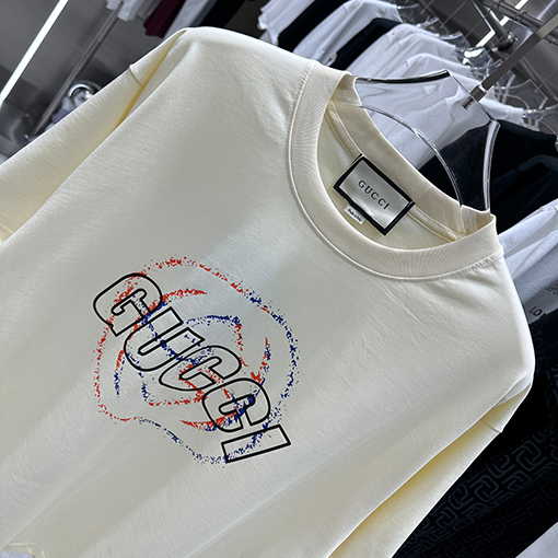 グッチ  新しい個性的なプリント半袖Tシャツ
