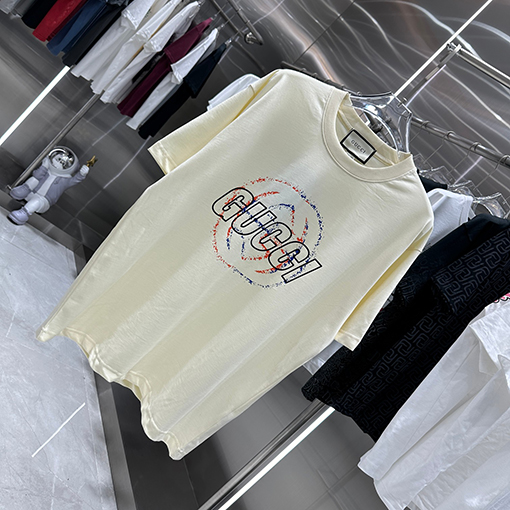 グッチ  新しい個性的なプリント半袖Tシャツ