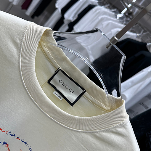 グッチ  新しい個性的なプリント半袖Tシャツ