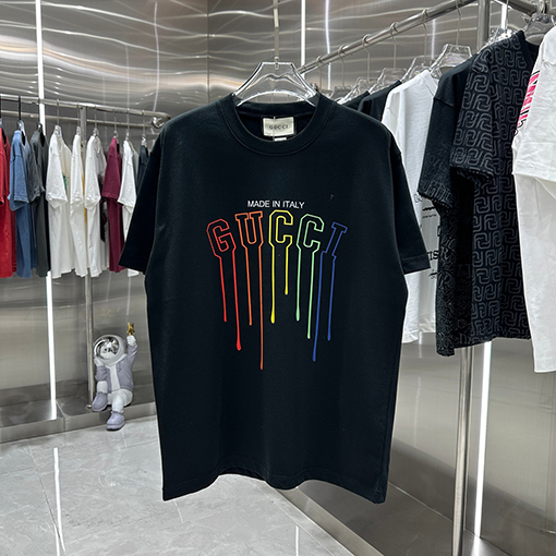 グッチ  新しい個性的なプリント半袖Tシャツ