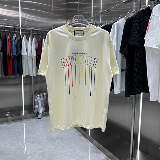 グッチ  新しい個性的なプリント半袖Tシャツ