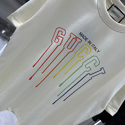 グッチ  新しい個性的なプリント半袖Tシャツ