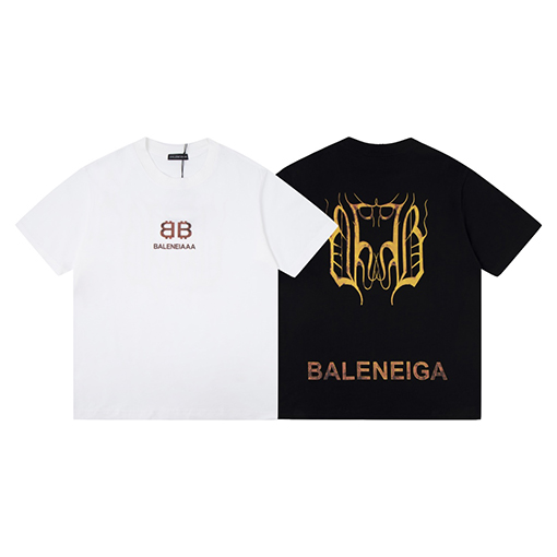 バレンシアガ プリントロゴ半袖Tシャツ