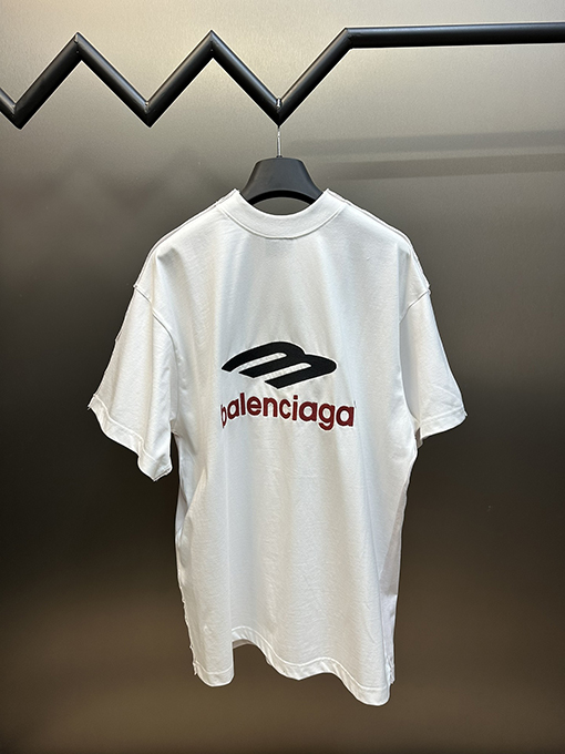 バレンシアガ 両面をつなぎ合わせる半袖Tシャツ