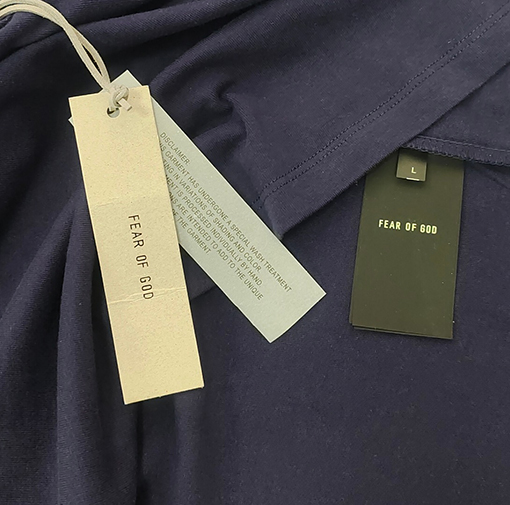 フィアオブゴッド  コットンプラッシュ7文字プリント半袖Tシャツ