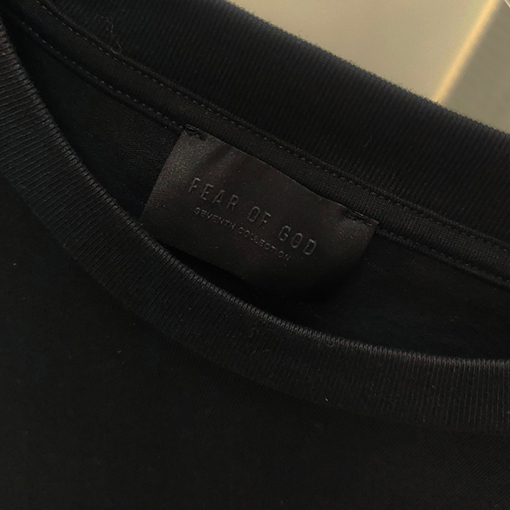 フィアオブゴッド  コットンプラッシュ7文字プリント半袖Tシャツ
