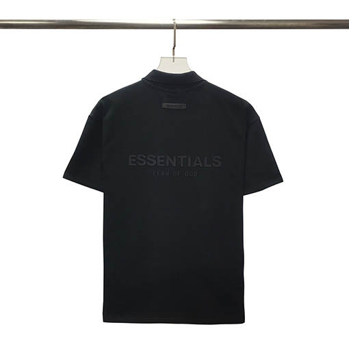 フィアオブゴッド バックシリカゲル文字ポロシャツ純綿半袖Tシャツ