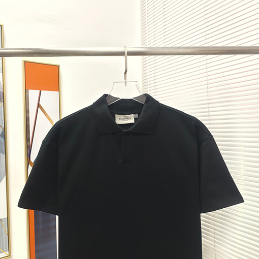 フィアオブゴッド バックシリカゲル文字ポロシャツ純綿半袖Tシャツ