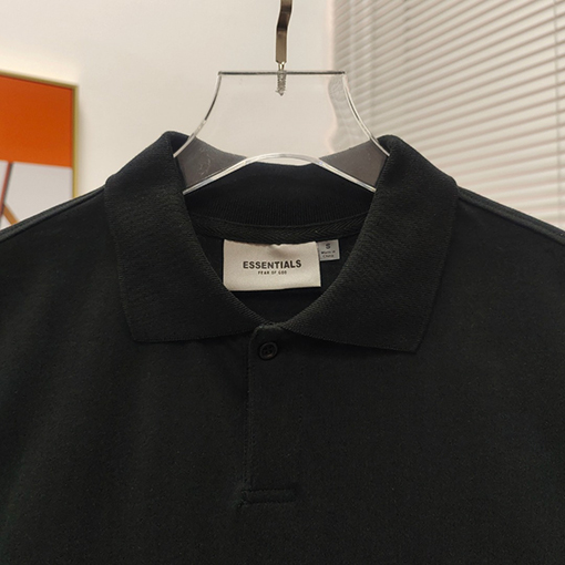 フィアオブゴッド バックシリカゲル文字ポロシャツ純綿半袖Tシャツ