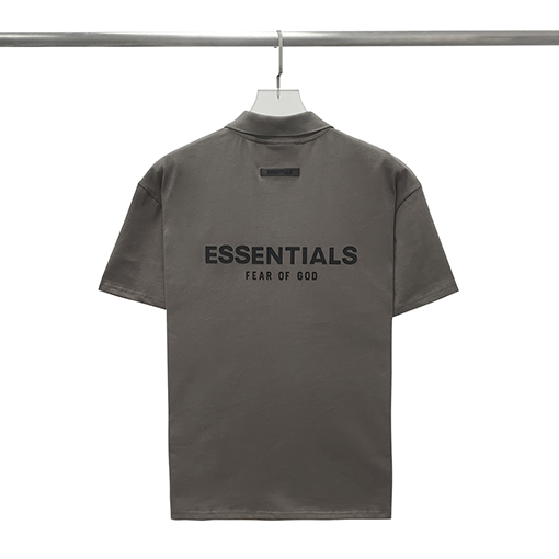 フィアオブゴッド バックシリカゲル文字ポロシャツ純綿半袖Tシャツ