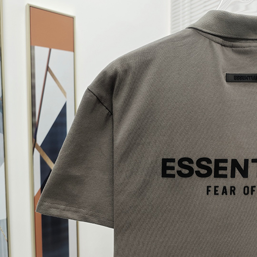 フィアオブゴッド バックシリカゲル文字ポロシャツ純綿半袖Tシャツ