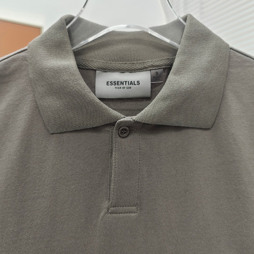 フィアオブゴッド バックシリカゲル文字ポロシャツ純綿半袖Tシャツ