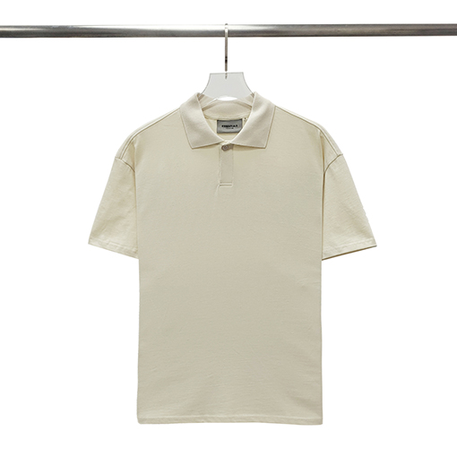 フィアオブゴッド バックシリカゲル文字ポロシャツ純綿半袖Tシャツ