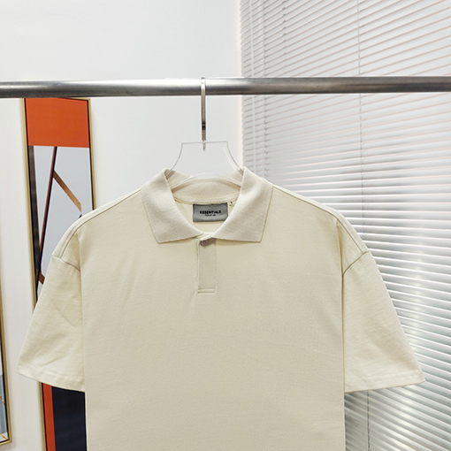 フィアオブゴッド バックシリカゲル文字ポロシャツ純綿半袖Tシャツ