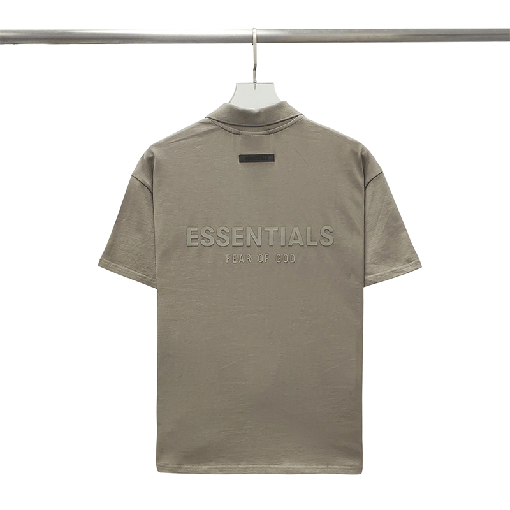 フィアオブゴッド バックシリカゲル文字ポロシャツ純綿半袖Tシャツ