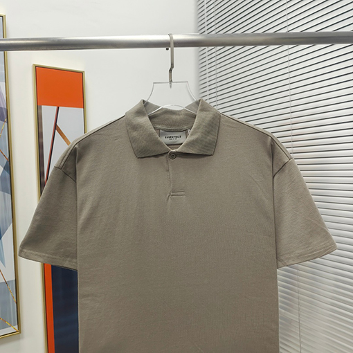 フィアオブゴッド バックシリカゲル文字ポロシャツ純綿半袖Tシャツ