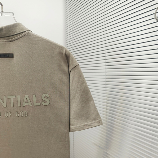 フィアオブゴッド バックシリカゲル文字ポロシャツ純綿半袖Tシャツ