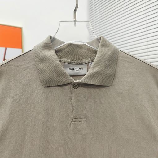 フィアオブゴッド バックシリカゲル文字ポロシャツ純綿半袖Tシャツ